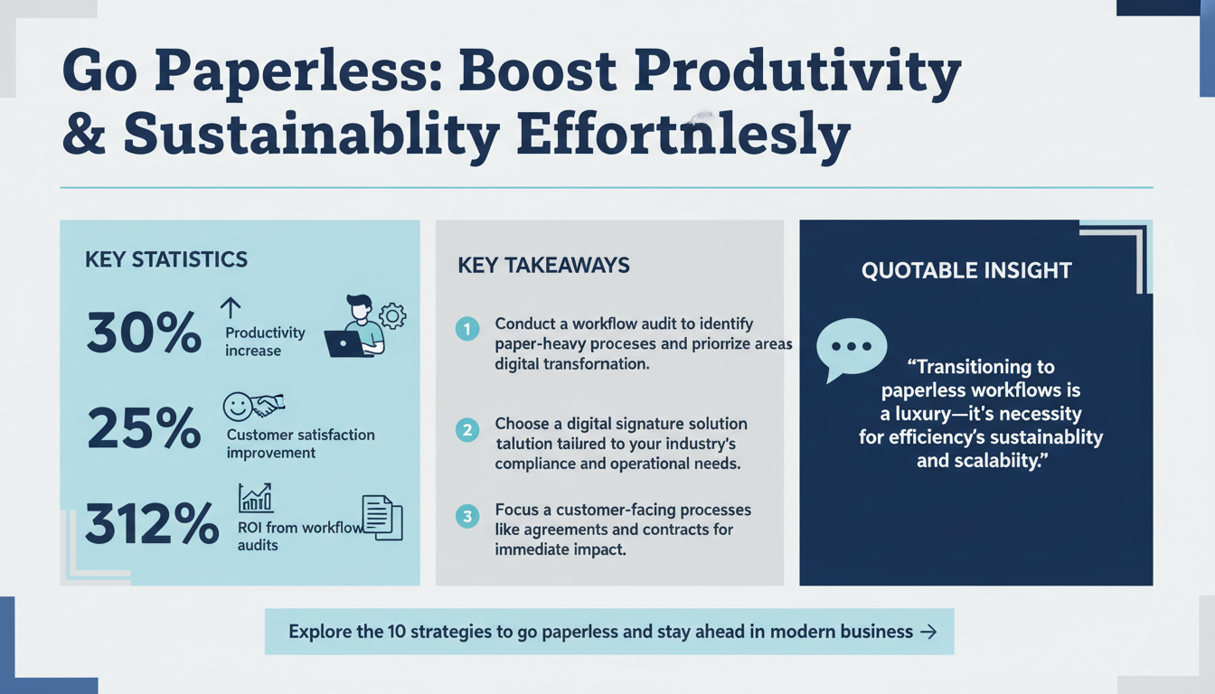 10 Actionable Strategies to Transition Your Business to a Fully Paperless Workflow with Digital Signatures