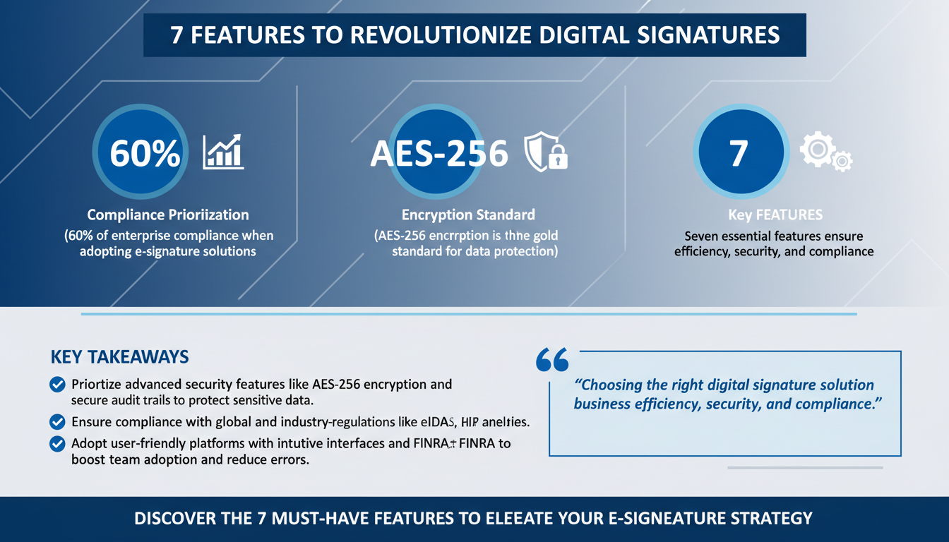 7 Must-Have Features to Look for in a Digital Signature Solution
