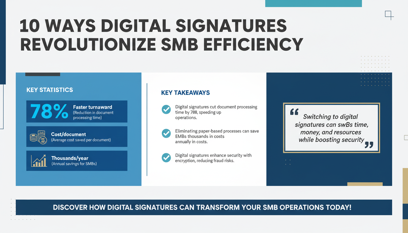 Top 10 Benefits of Digital Signatures for Streamlining SMB Operations