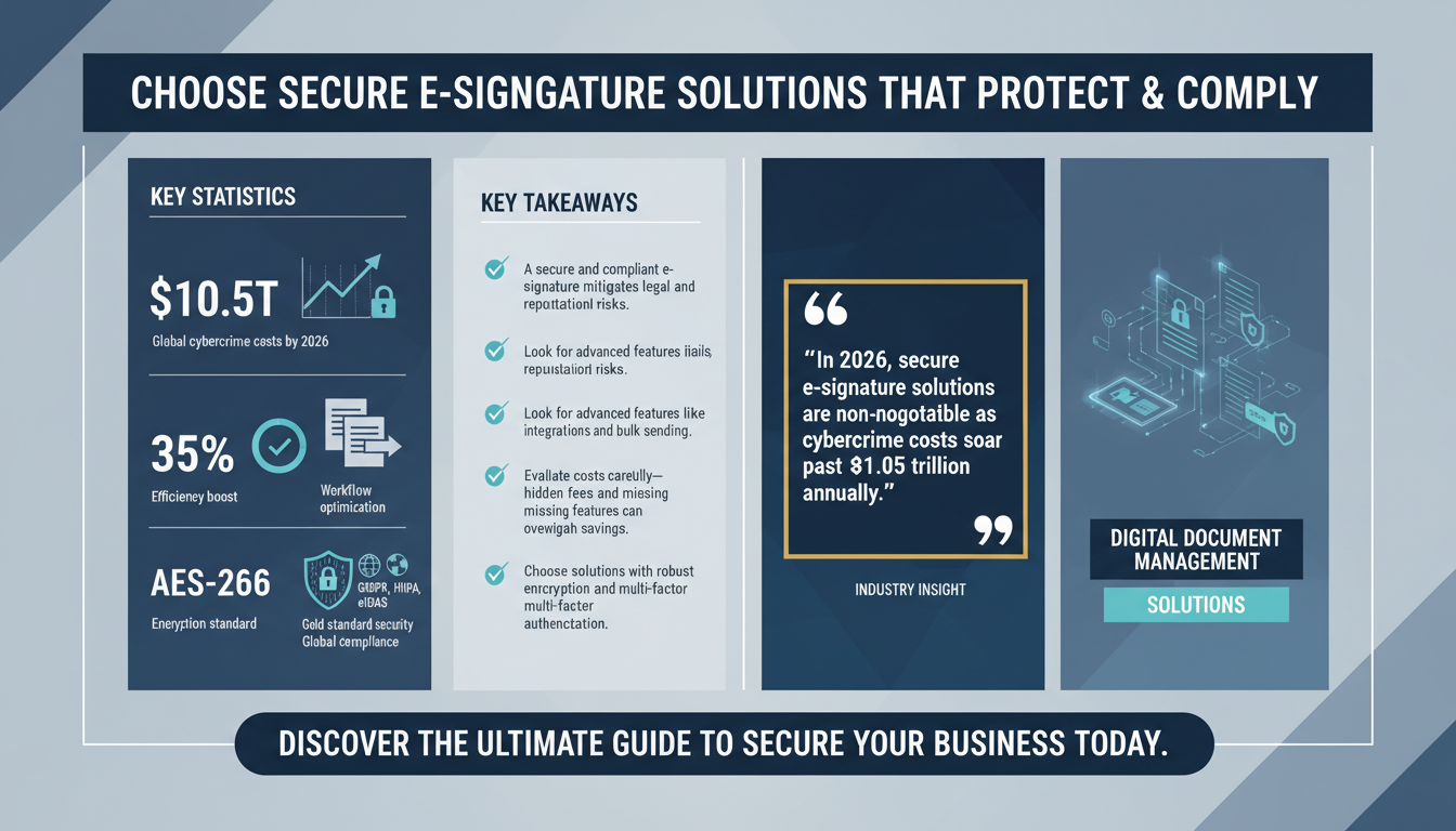 The Ultimate Guide to Choosing a Secure and Compliant Electronic Signature Solution in 2026