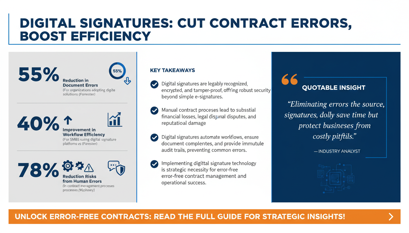 How Digital Signatures Reduce Contract Errors: A Data-Driven Guide for SMBs and Enterprises