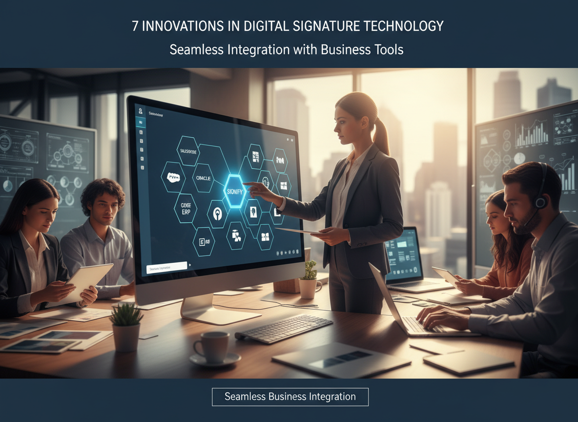 Seamless integration of digital signature tools with business applications in a collaborative workspace.