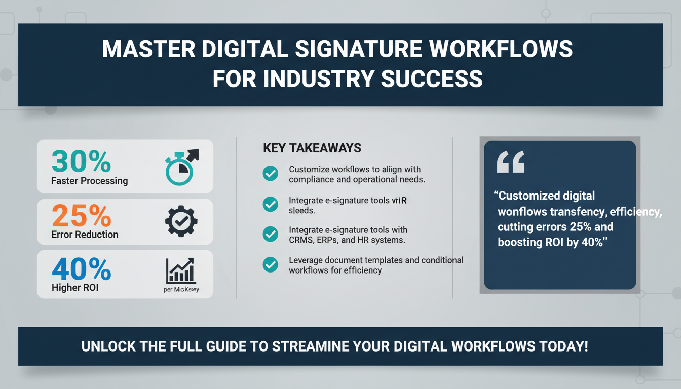 How to Customize Digital Signature Workflows for Your Industry: A Tailored Guide for SMBs and Enterprises