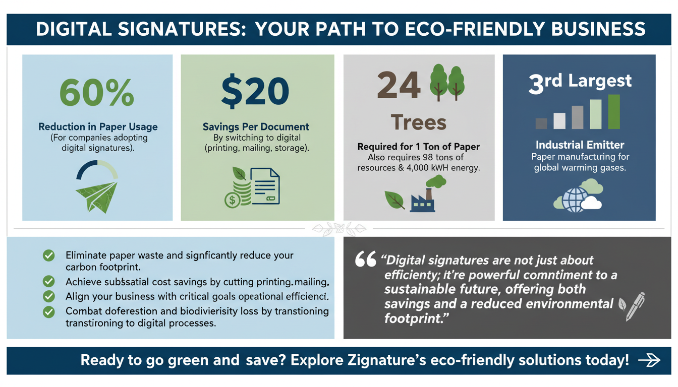 How Digital Signatures Facilitate Eco-Friendly Business Practices: Reducing Carbon Footprint with Zignature