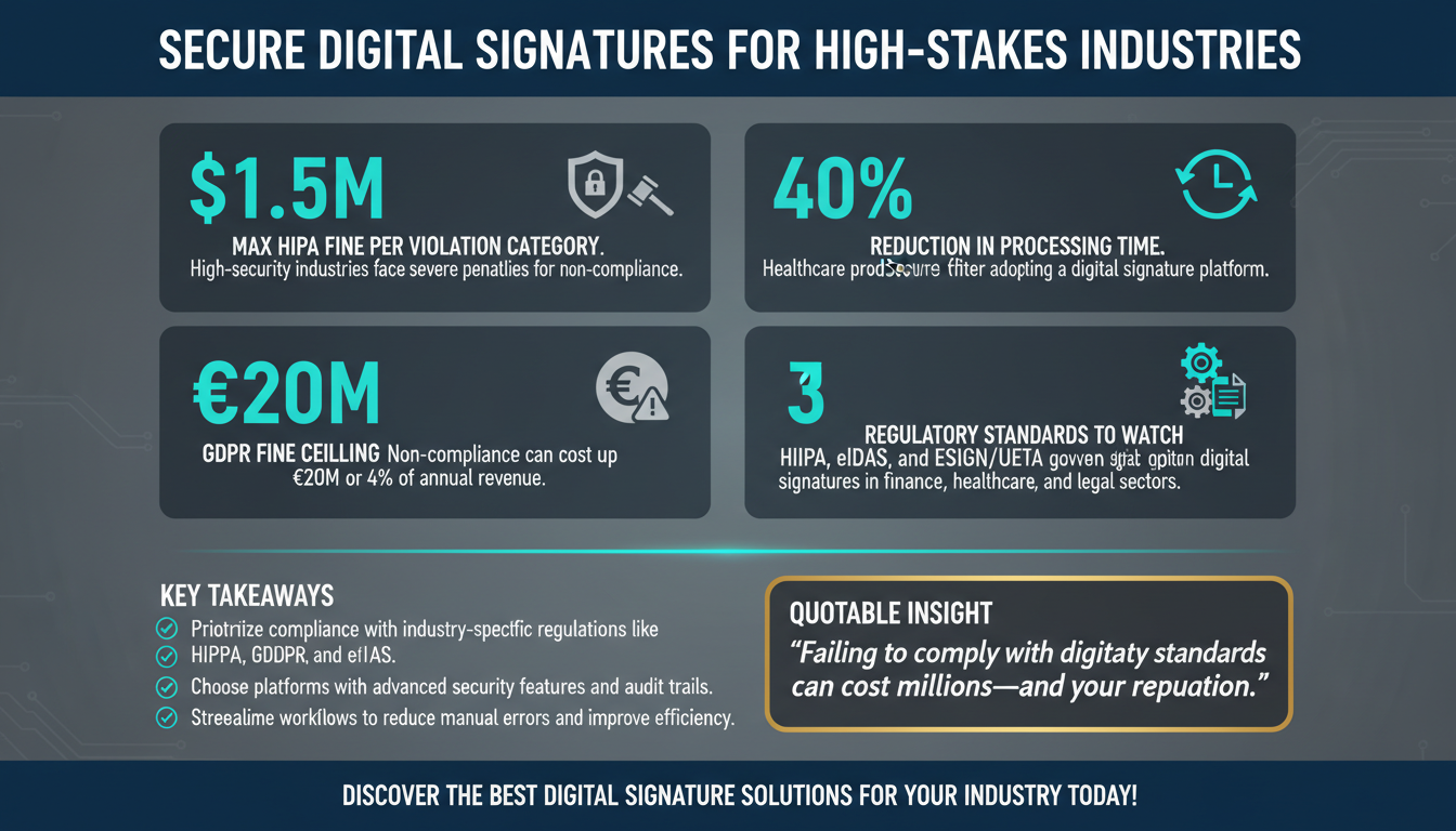 How to Choose the Right Digital Signature Solution for High-Security Industries Like Finance, Healthcare, and Legal