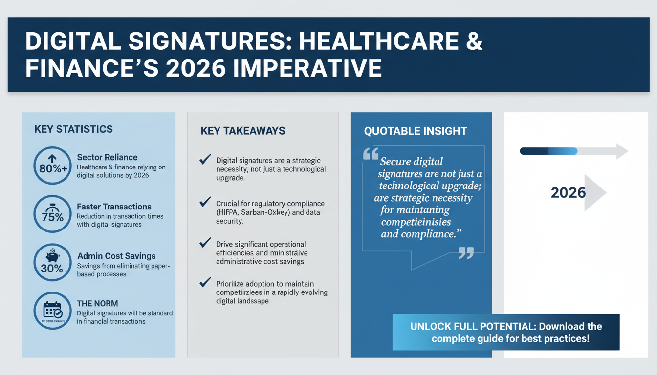 The Essential Guide to Implementing Secure Digital Signatures in Healthcare and Finance: Best Practices for 2026