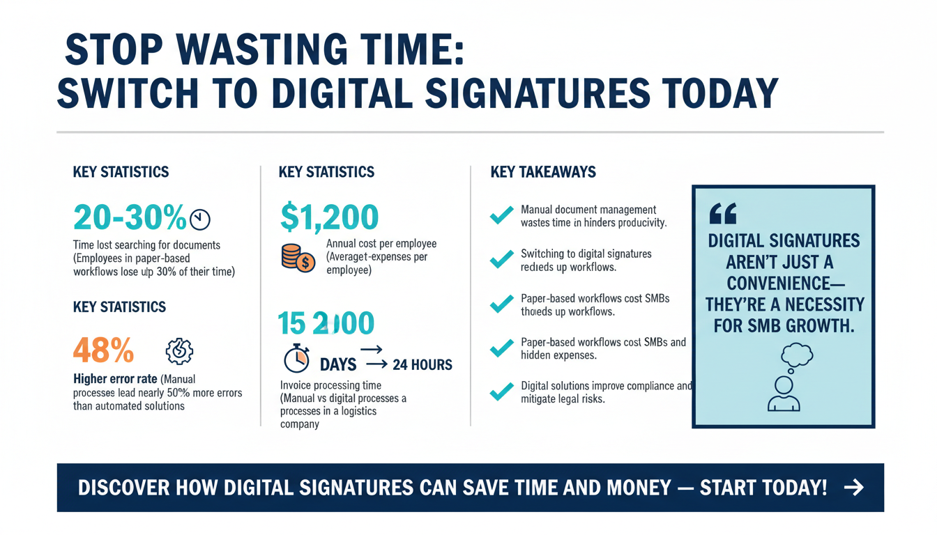 The Hidden Costs of Manual Document Management: Why SMBs Should Switch to Digital Signatures